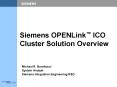 Siemens OPENLink ICO Cluster Solution Overview