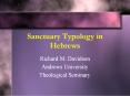 Sanctuary Typology in Hebrews