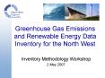 Greenhouse Gas Emissions and Renewable Energy Data Inventory for the North West