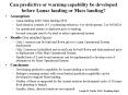 Can predictive or warning capability be developed before Lunar landing or Mars landing