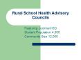 Rural School Health Advisory Councils