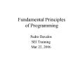 Fundamental Principles of Programming