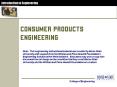 Consumer Products Engineering
