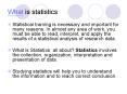 What is statistics