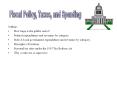 Fiscal Policy, Taxes, and Spending