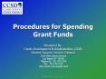 Procedures for Spending Grant Funds