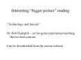 Interesting bigger picture reading