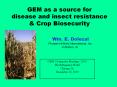 GEM as a source for disease and insect resistance