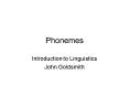 Phonemes