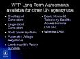 WFP Long Term Agreements available for other UN agency use