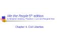 We the People 5th edition by Benjamin Ginsberg, Theodore J. Lowi and Margaret Weir