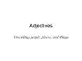 Adjectives