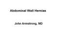 Abdominal Wall Hernias