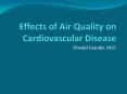 Effects of Air Quality on Cardiovascular Disease