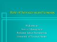 Role of Services in an Economy