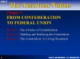 Chapter 5 FROM CONFEDERATION TO FEDERAL UNION