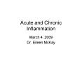 Acute and Chronic Inflammation