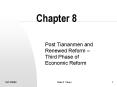 Post Tiananmen and Renewed Reform Third Phase of Economic Reform