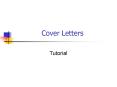 Cover Letters