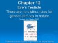 Chapter 12 Eves Testicle There are no distinct rules for gender and sex in nature