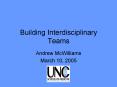 Building Interdisciplinary Teams