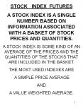 STOCK INDEX FUTURES