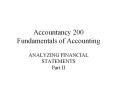 Accountancy 200 Fundamentals of Accounting