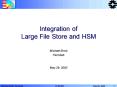 Integration of Large File Store and HSM