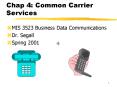 Chap 4: Common Carrier Services