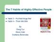 The 7 Habits of Highly Effective People