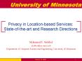 Privacy in Locationbased Services: Stateoftheart and Research Directions