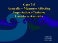 Case 75 Australia Measures Affecting Importation of Salmon Canada vs Australia