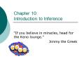 Chapter 10: Introduction to Inference