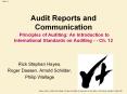 Audit Reports and Communication  Principles of Auditing: An Introduction to International Standards on Auditing - - Ch. 12