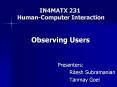 IN4MATX 231 HumanComputer Interaction