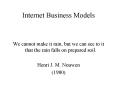 Internet Business Models
