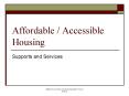 Affordable Accessible Housing