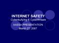 INTERNET SAFETY Cyberbullying