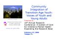 Voices of Youth and Families on a Living a Successful Life in the Community