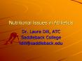 Nutritional Issues in Athletics