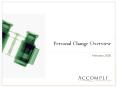 Personal Change Overview