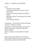 Chapter 17 Maintenance and Reliability