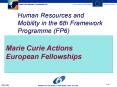Marie Curie Schemes