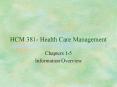 HCM 381 Health Care Management