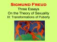Sigmund Freud Three Essays On the Theory of Sexuality III: Transformations of Puberty