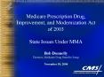 Medicare Prescription Drug, Improvement, and Modernization Act of 2003 State Issues Under MMA Bob Do