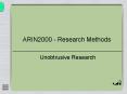 ARIN2000 Research Methods