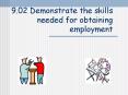 9'02 Demonstrate the skills needed for obtaining employment
