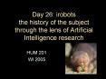 Day 26: irobots the history of the subject through the lens of Artificial Intelligence research