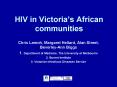 HIV in Victorias African communities
